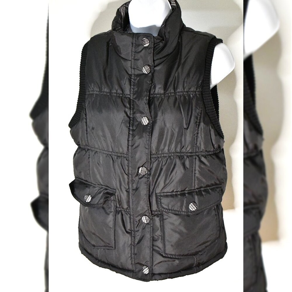 Women's Weatherproof Black Puffy Vest Coat